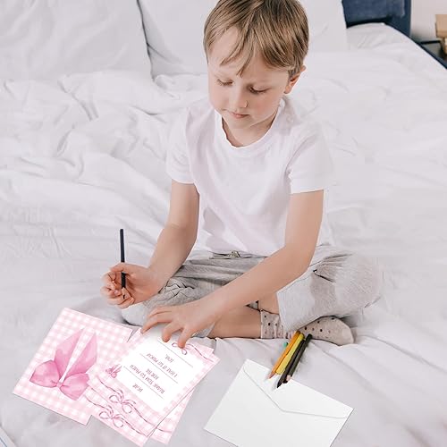 Vista 21 de 72 tarjetas de agradecimiento para niños rellenan las notas de agradecimiento en blanco con sobres, tarjetas de agradecimiento coloridas para fiesta