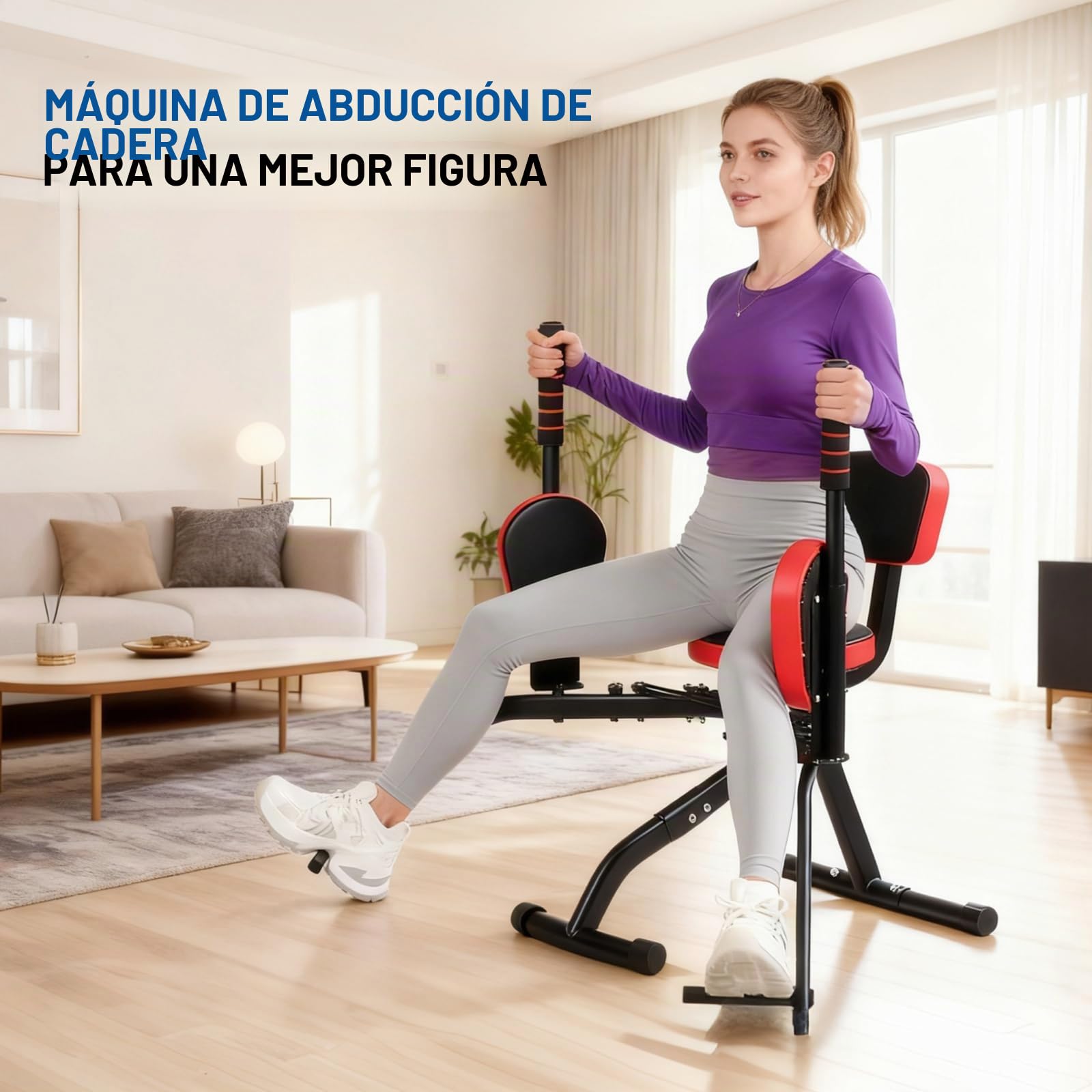 Prensa para piernas en casa, para entrenar los músculos de las nalgas con resistencia ajustable, para piernas y luego, para mujeres