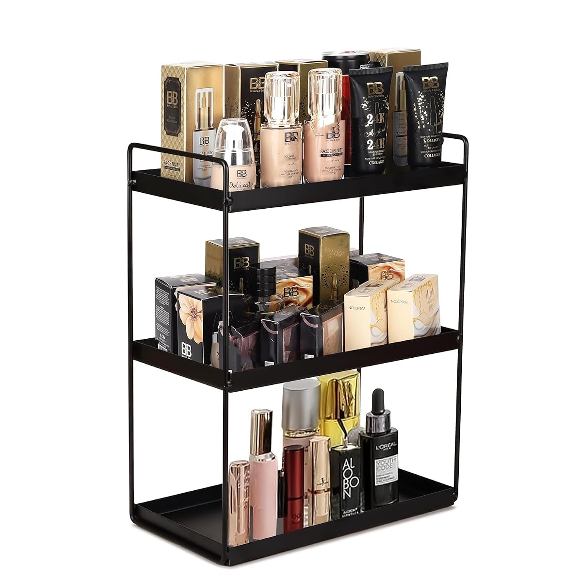 12FOR COLLECTION Big Size MULTIPUPOSE 3-Tier Standing Rack, Bathroom Countertop