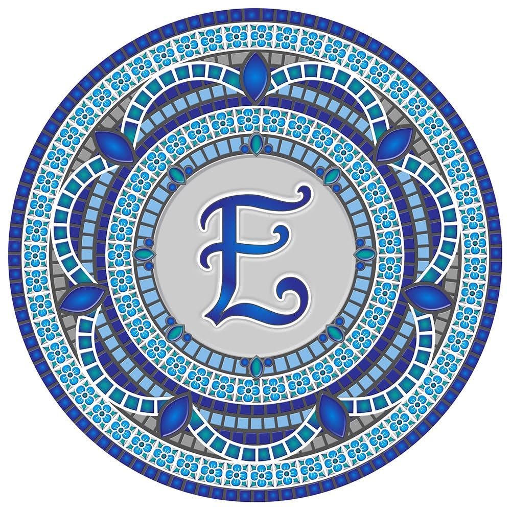 Skip's Garage Custom Monogram Decorative Pool Art - Mosaic Pool Art - Choose Your Size & Personalization - Easy Drop-in Installation