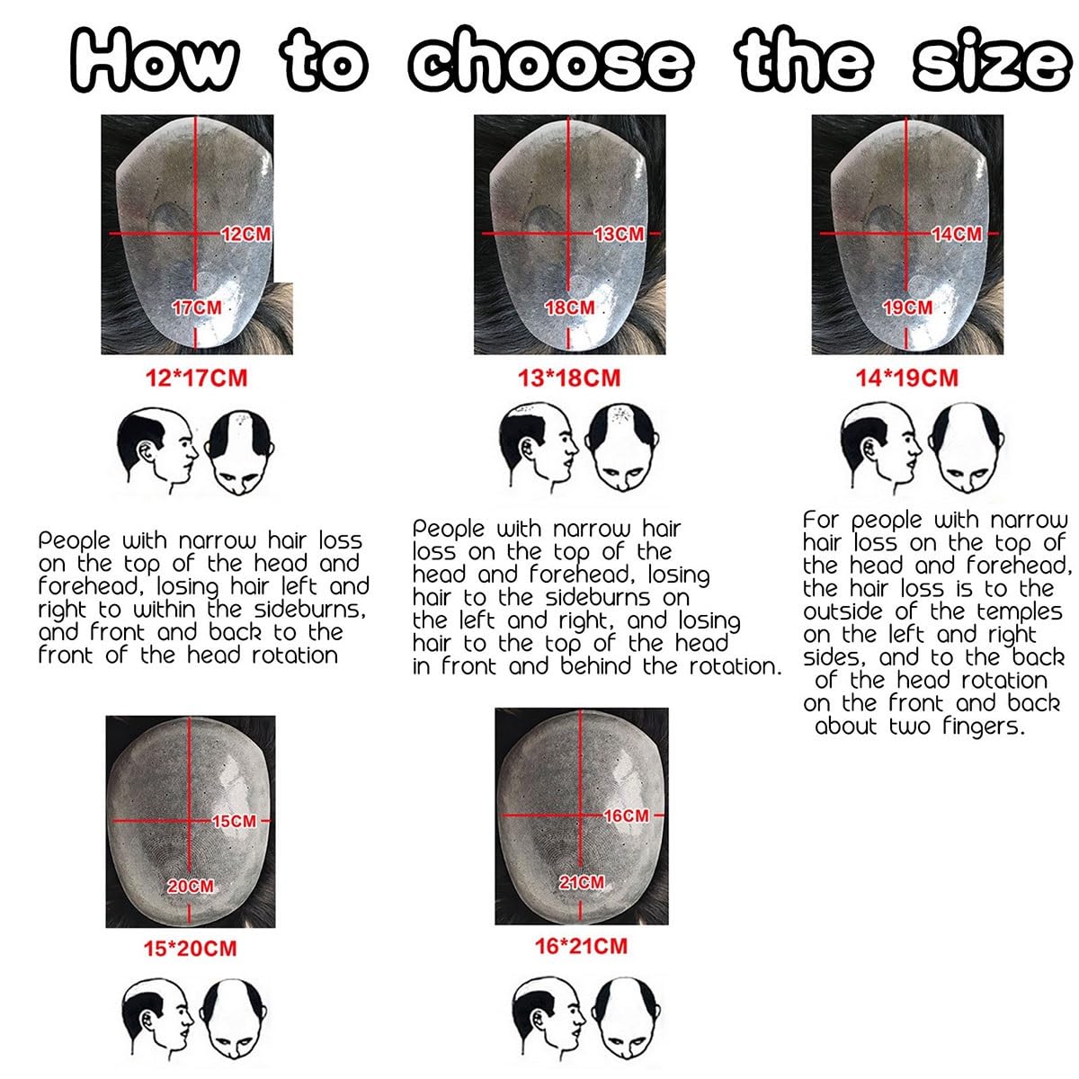 Toupee Human Hair Replacement System for Men, Short Hair Topper, Real Hair Systems, Natural Black, 85% Light Density, 13*18cm/5*7"", Black