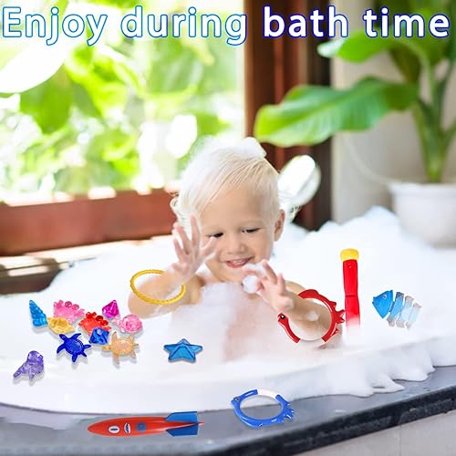 Miniatura 6 de 40 piezas de juguetes de buceo de piscina de verano para niños de 3 a 12 años, divertido juego de natación, juguete de hundimiento, regalos