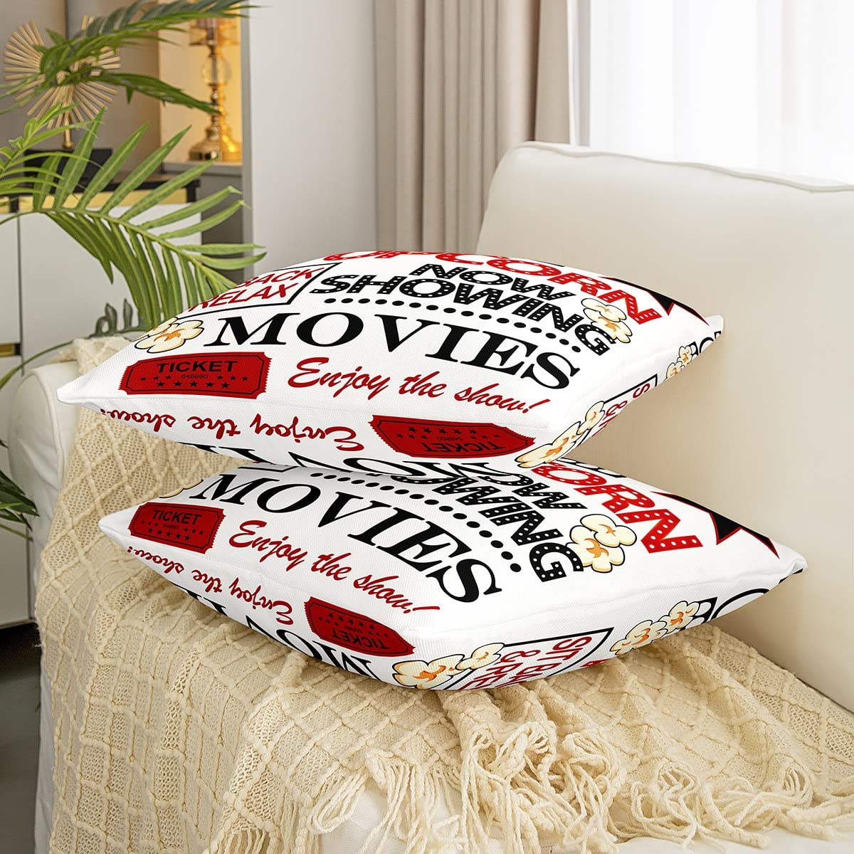 ESNAIUVCD Federa decorativa per cuscino con stampa
