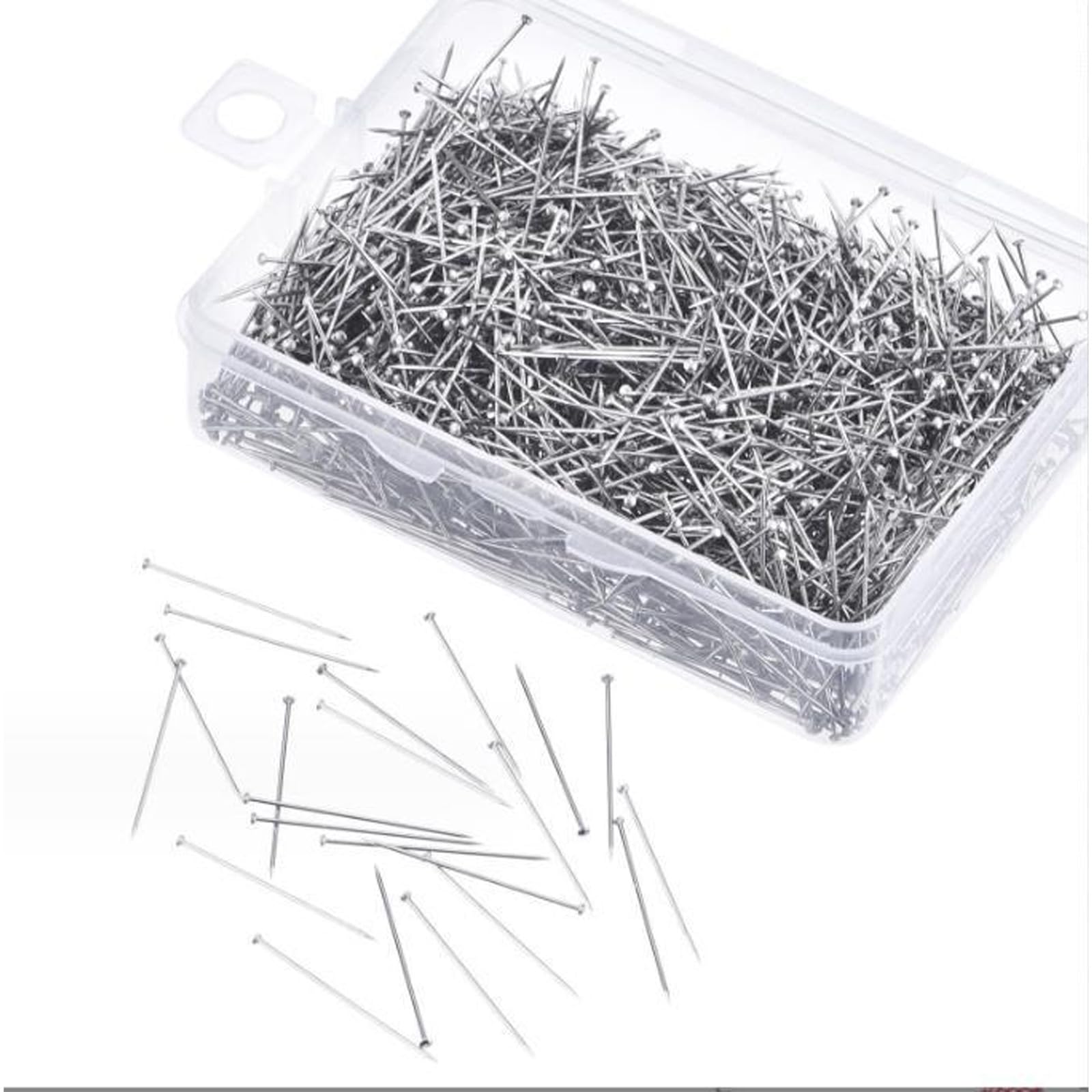 Kalttoy 0.65X35mm 300Pcs Dressmaker Pins Heavy Duty Steel Wire Positioning Pins With Storage Box For Sewing Craft And Fabric Tailoring Tailor For Fabric Positioning