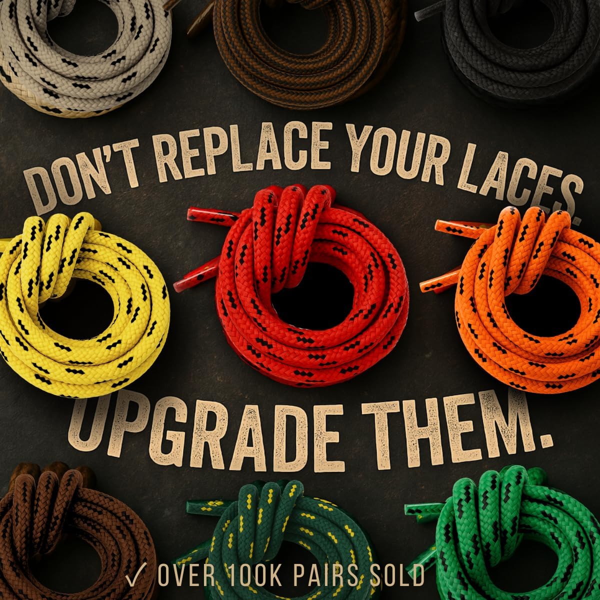 Honey Badger Boot Laces, USA Made Indestructible Shoelaces, Round Heavy Duty Bootlaces for Work & Hiking - Image 6