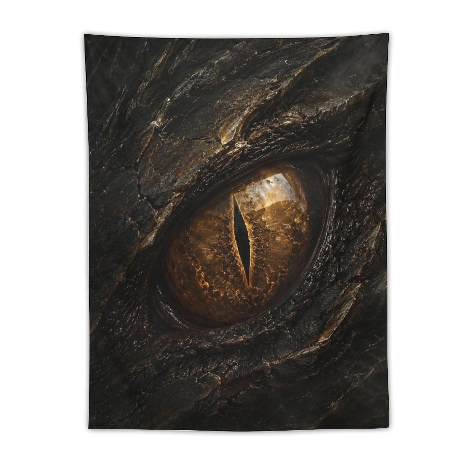 H3B8U2Y5 Golden Dragon Eye Wall Tapestry, Fantasy Illustration, Backdrop