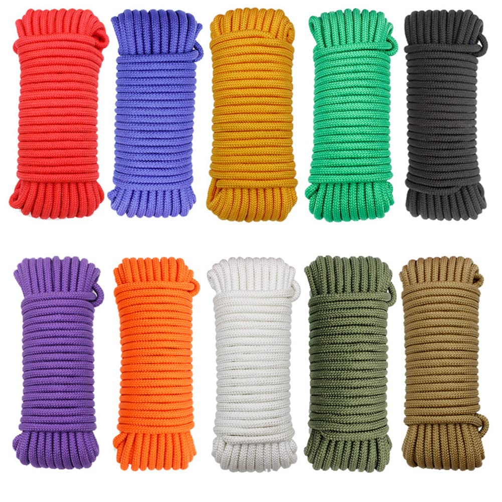 Dia.6mm Paracord Cordino Cordino Sopravvivenza Corda per Paracadute Un Nucleo Solido per Campeggio all'aperto Corda per Arrampicata Escursionismo Braccialetto Fai da Te