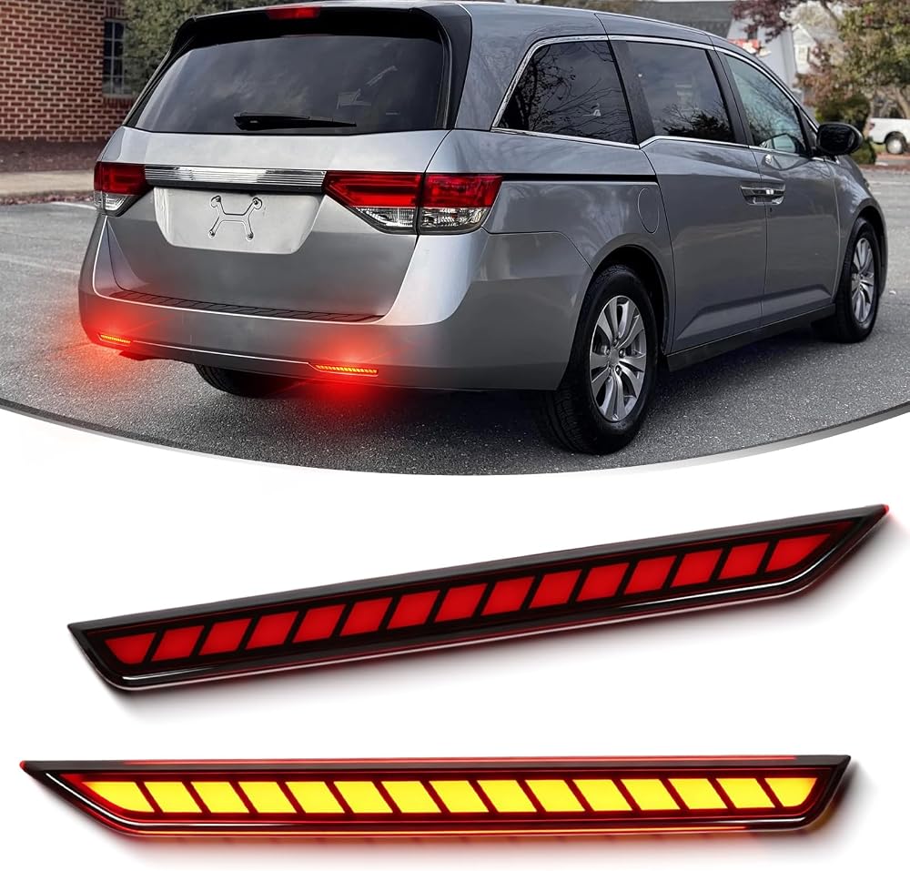LED Rear Bumper Reflector Light Tail Brake Fits Honda Odyssey 2011-2017 — 사진 1