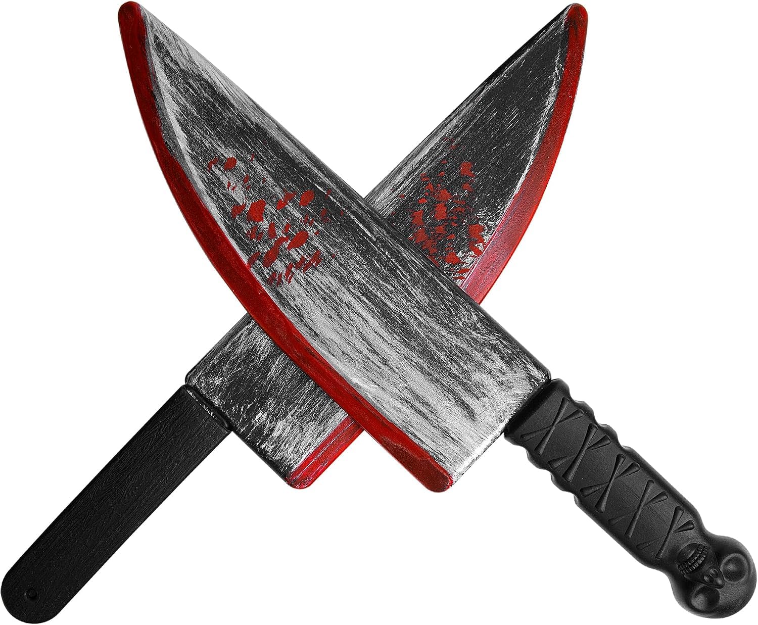 GIONAR 2Pcs Halloween Knife Prop- Realistic Bloody Fake Plastic Knife