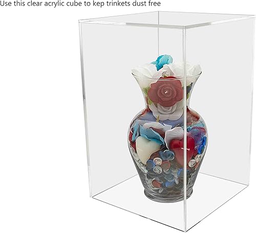 Miniatura 4 de Caja de exhibición de acrílico transparente de 8 x 8 x 12 pulgadas con un lado abierto, versátil contenedor de almacenamiento de productos Lucite