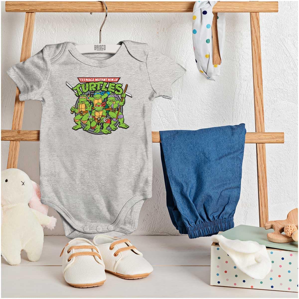 Brisco Brands Teenage Mutant Ninja Turtles Group Baby Romper Boys or Girls