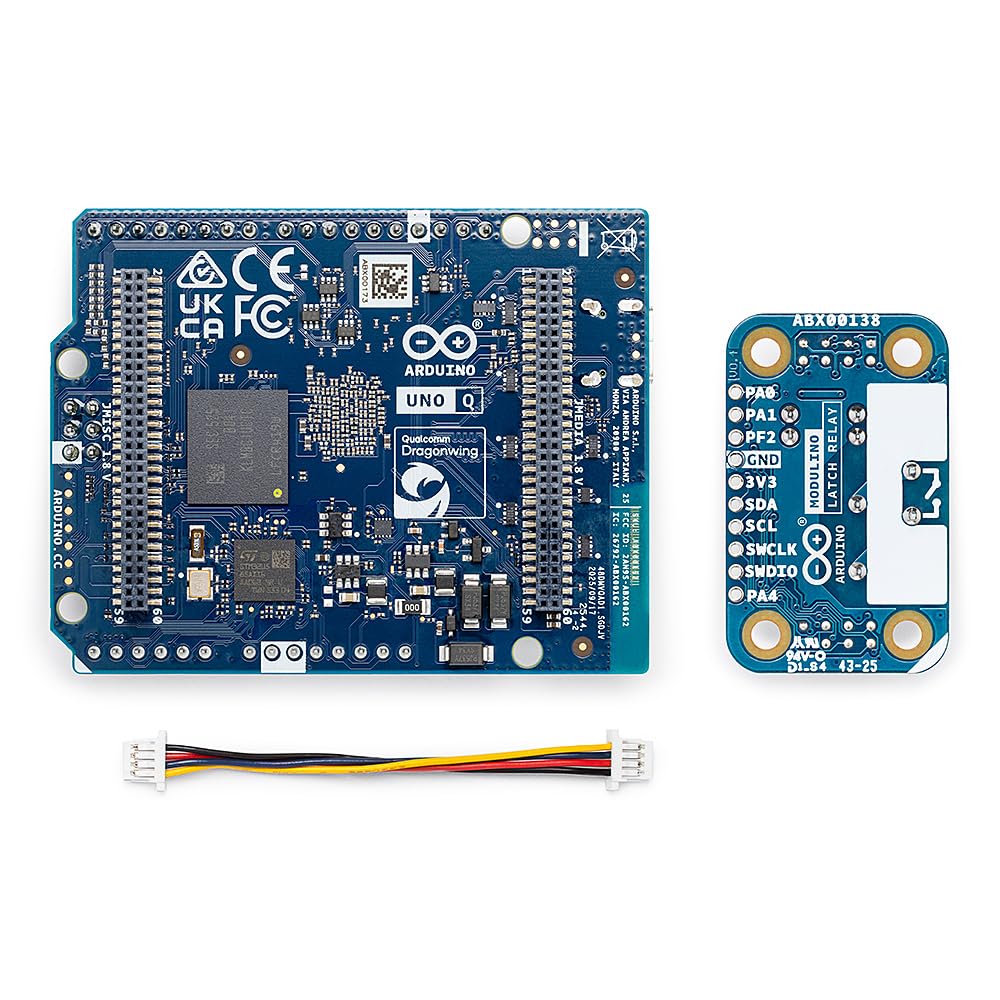 Arduino® UNO™ Q 4GB Modulino® Latch Relay Bundle: Controllo Industriale Sicuro