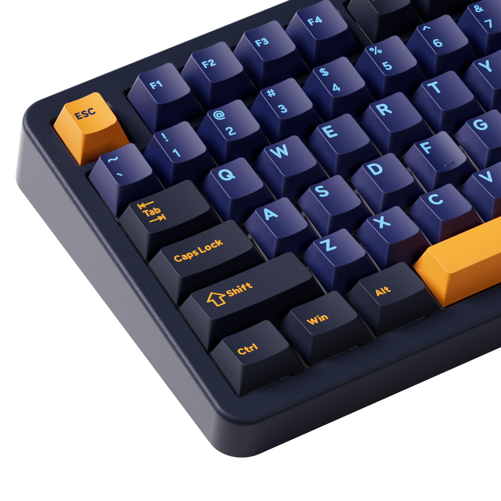 Teclado Mecânico Akko TAC87 RGB Horizon Azul e Amarelo TKL Switch