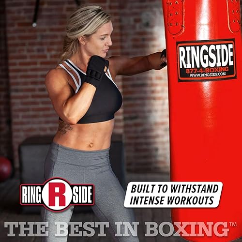 Miniatura 4 de Ringside Bolsa pesada de cuero relleno suave de 100 libras, saco de boxeo resistente para boxeo, artes marciales mixtas, muay thai y entrenamiento