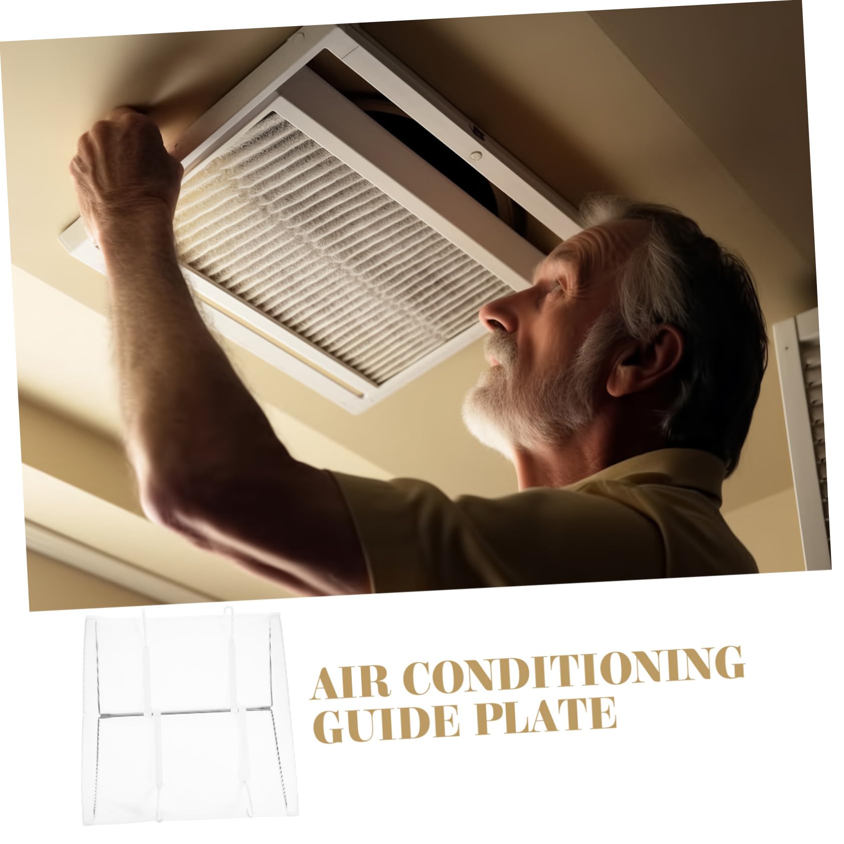 VILLCASE Deflector de Ventilación para Aire Acondicionado Cuadrado de Desviador de Viento Antisoplado para Oficina y Dormitorio Práctica y Duradera para de Techo