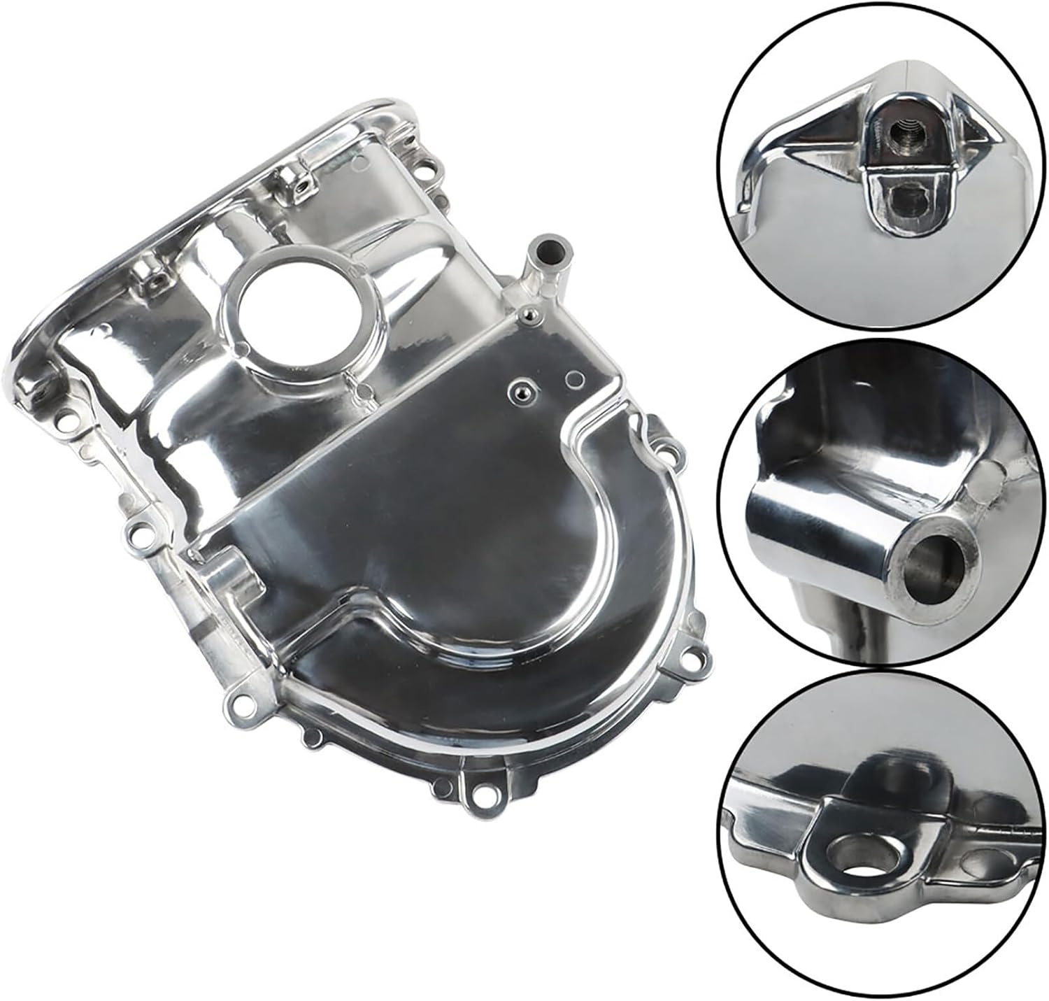 labwork Big Block Polished Aluminum Timing Cover Replacement for Ford FE BBF Mercury 360 390 427 428