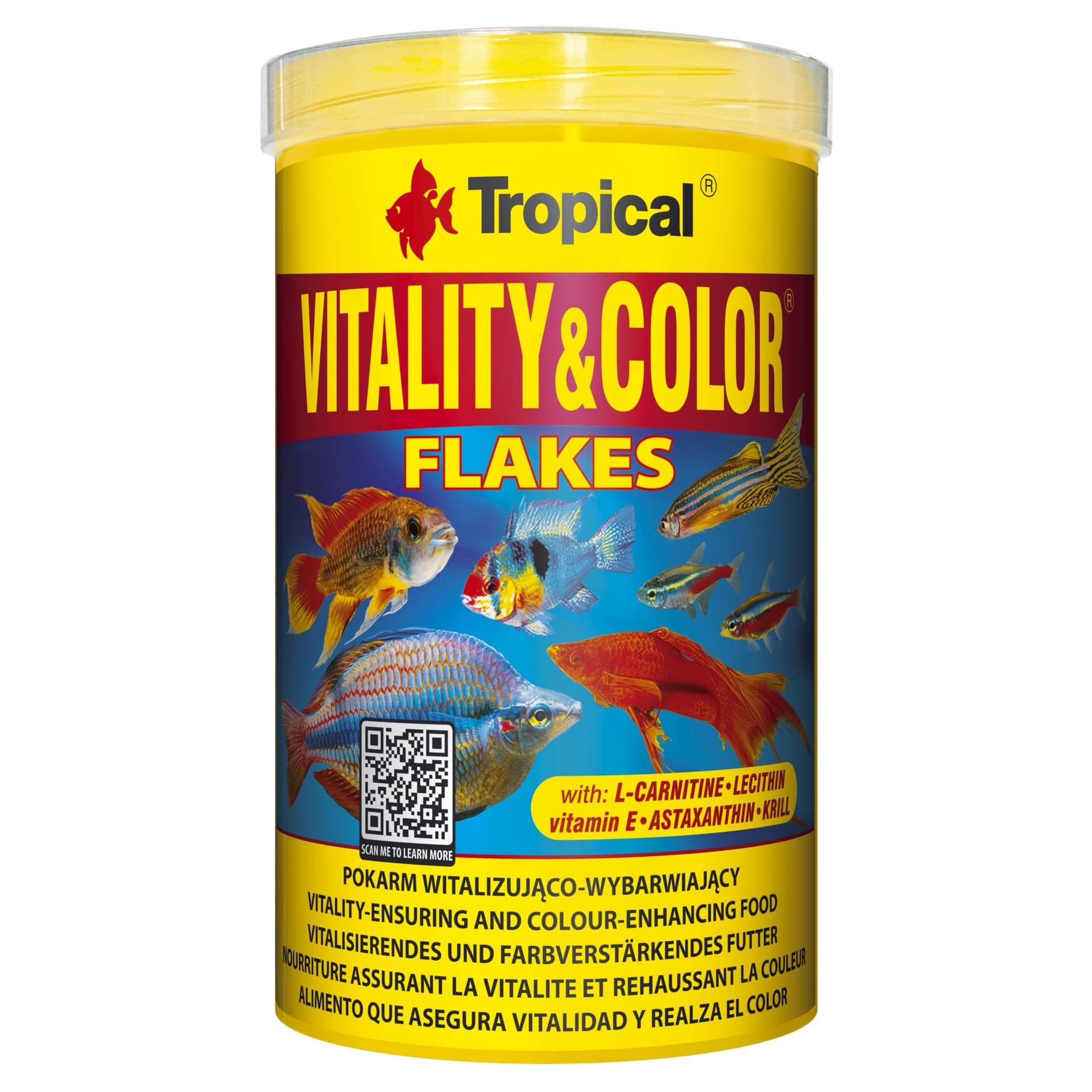 Tropical Vitality Color - Comida en Copos Que promueve el Color, 1 Unidad (1 x 1 l)