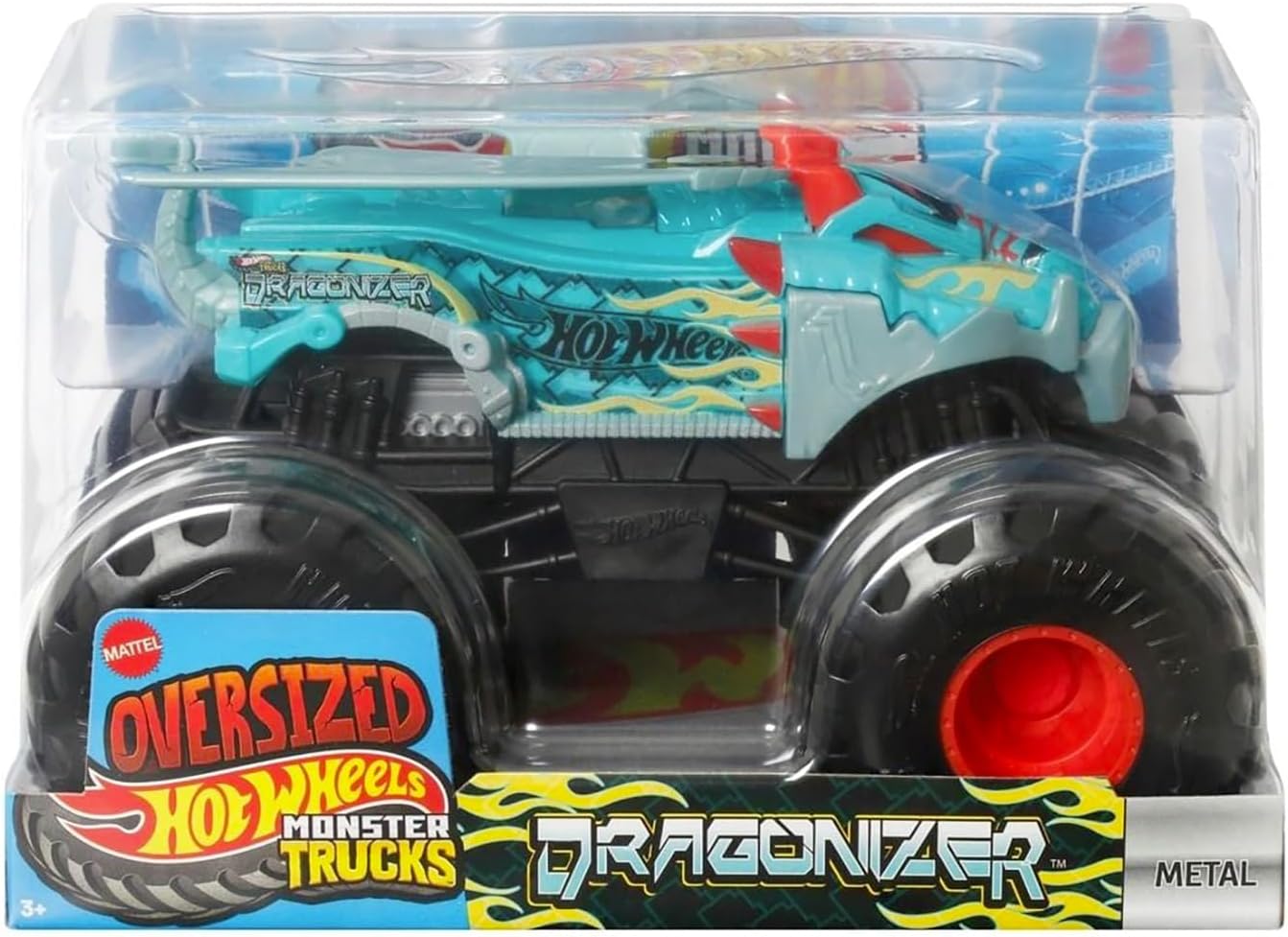 Hot Wheels Monster Trucks Robo Dragon 1:24 Scale Toy Vehicle for Kids Ages 3 and Up