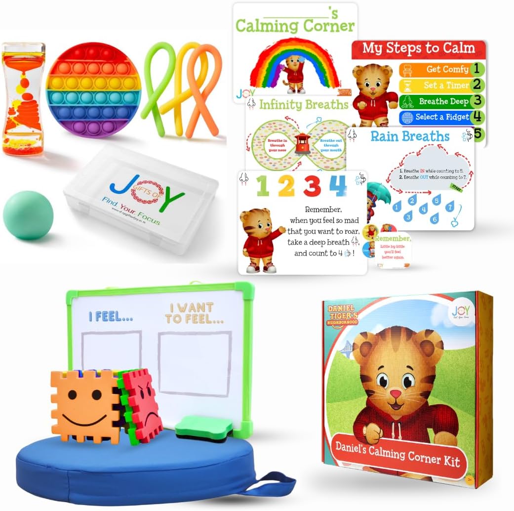 Daniel Tiger's Calming Corner Kit x Gifts of Joy Calming Corner Kit - Sensory Toys for Toddlers 3-5 Sensory Toys for Kids with Autism, Fidget Toys for Toddlers, Preschool Classroom Must Haves