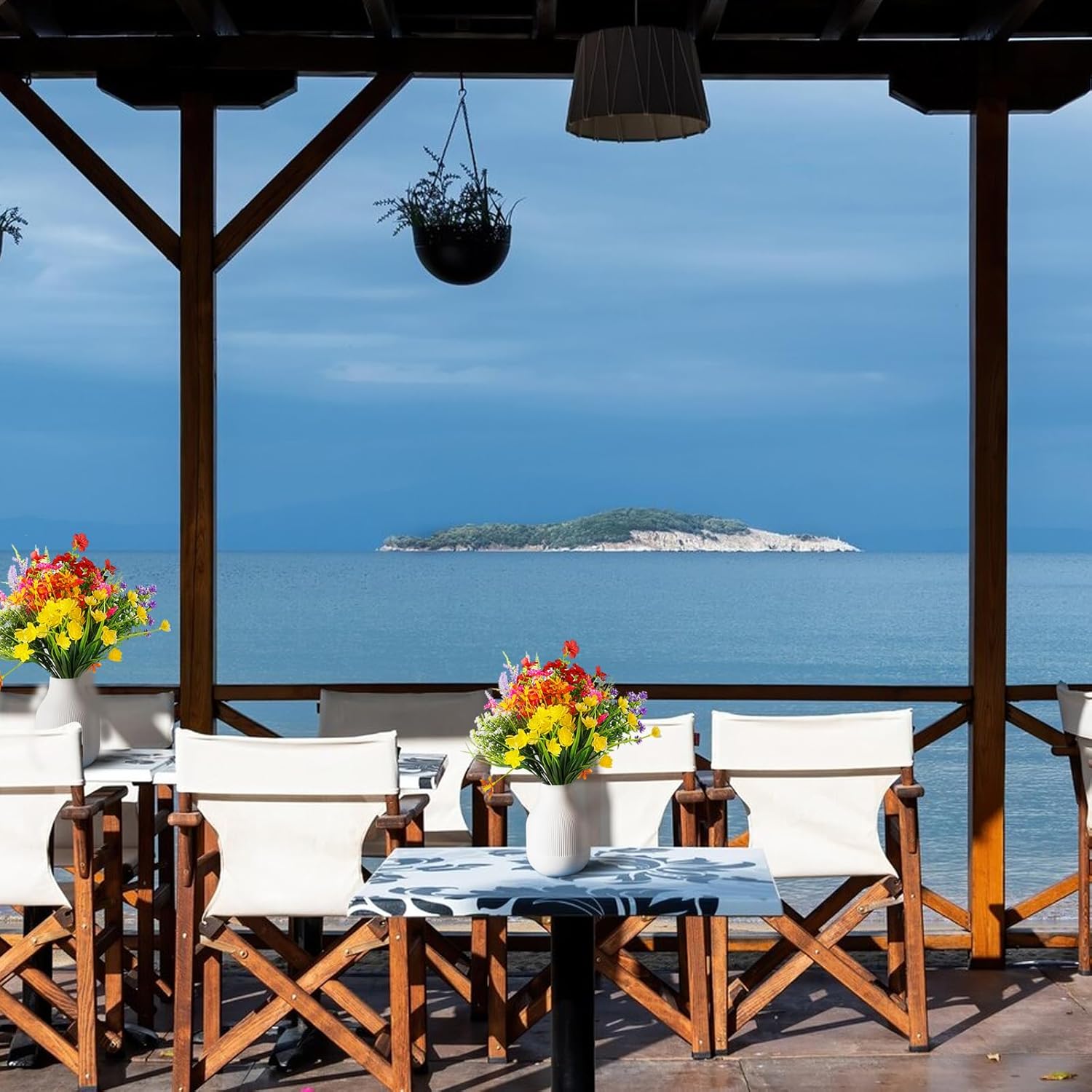 36 Bundles Artificial Plants Flowers Outdoor Spring Decoration Faux Flowers for Outdoor Planters Fake Wildflowers Faux Flowers Bulk for Hanging Planter Home Wedding Spring Summer Decor - Image 5