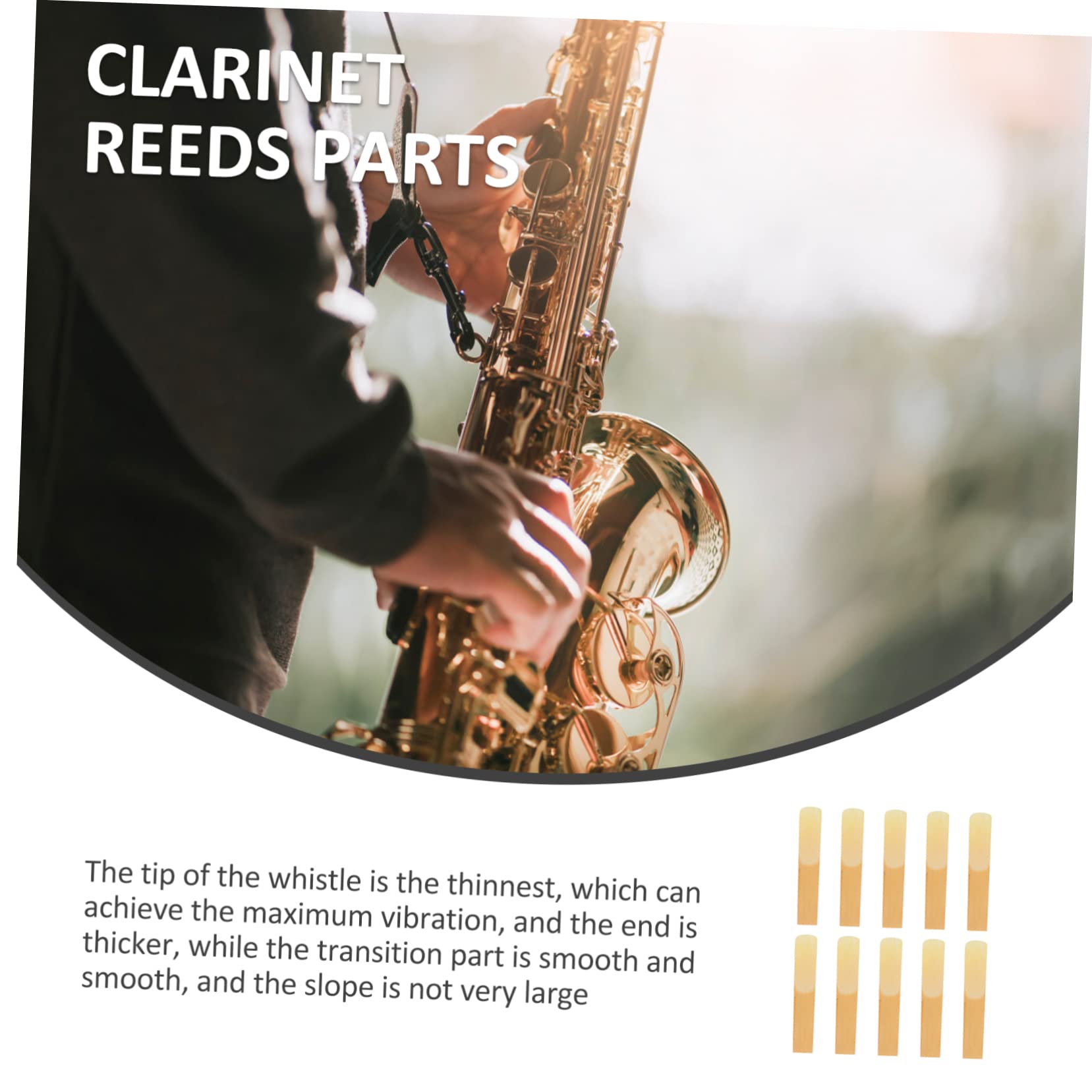 TOYANDONA 40piezas De Clarinete Dureza Accesorios De Instrumento Portátiles Para Clarinete y Saxofón Ligeros y Compactos Para Profesionales y Principiantes