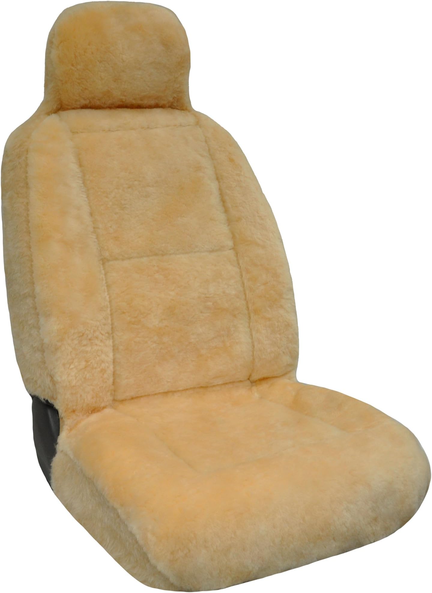 - Eurow Australian Merino Sheepskin Car Seat Cover, Plush Universal Fit for Most Vehicles, Summer Cool & Winter Warm, Side Airbag Safe, Easy Installation, 56 x 23 Inches, Single Seat, Beige