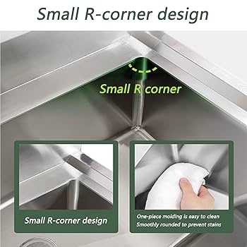 Amazon.co.jp: Atduglanix ステンレス流し台 深型シンクレ厚み