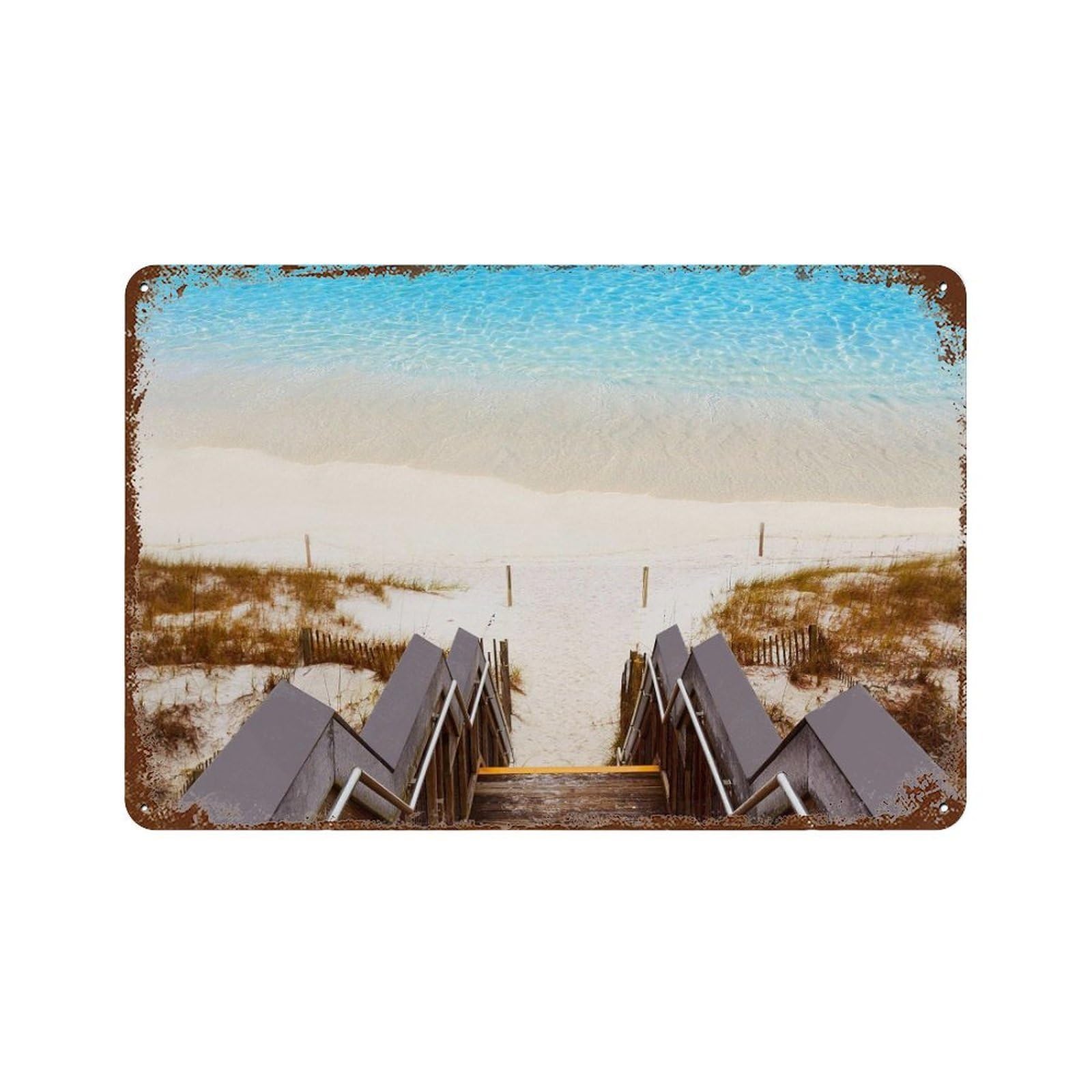xiaoxiaoshen Real Photo Destin Decor Florida Wall Decor Art Metal Tin Poster Modern Home Decor Art Home Bar Shop Decorations Vintage Sign 20x30cm