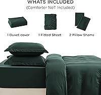 Vista 218 de Bedsure - Juego de ropa de cama de 2 piezas con 1 funda de edredón y 1 funda de almohada, extrasuave, prelavado, con cremallera, sin edredón