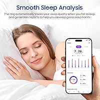 Vista 5 de Anillo de salud inteligente, con funciones de monitoreo de estrés y sueño, compatible con iOS y Android, rastreador de fitness impermeable