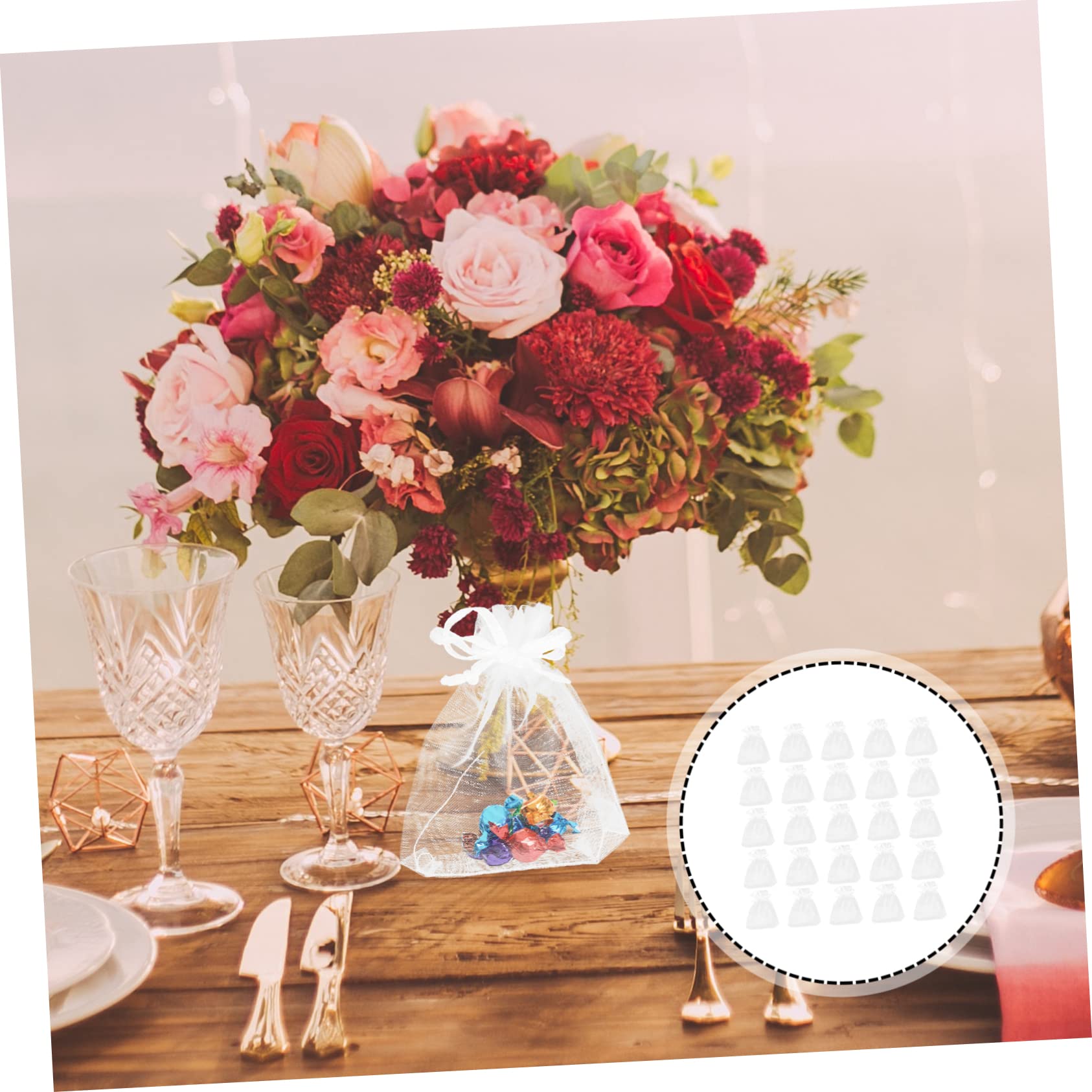 Healeved 500stücke Kleine Organzabeutel Mit Zugband Transparente Geschenktüten Für Schmuck Süßigkeiten Und Party- Für Hochzeiten Jubiläen Und Besondere Anlässe