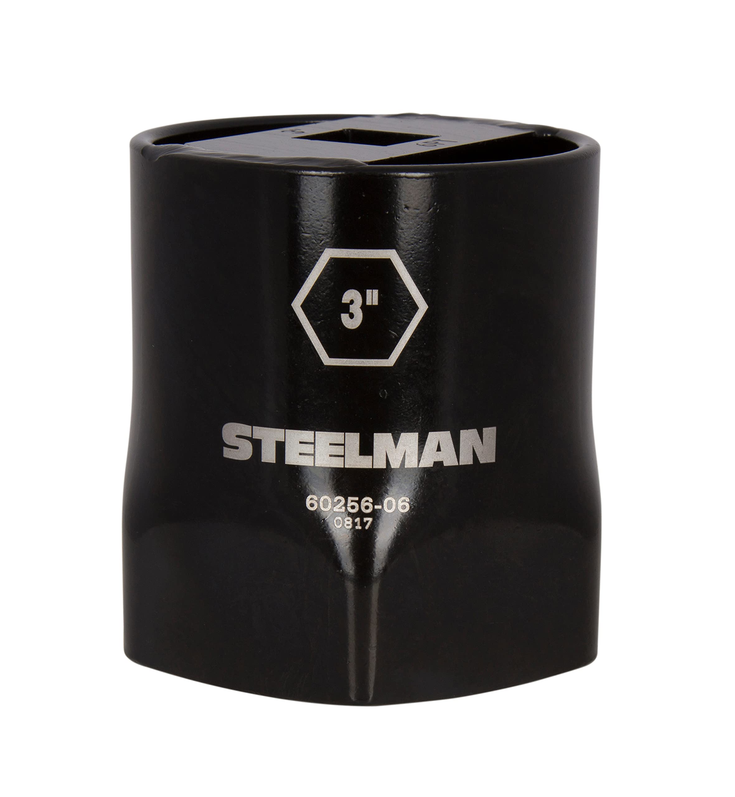 Steelman 3-Inch 6-Point Locknut Socket, 3/4-Inch Drive, Install and Remove Wheel Bearing Locknuts, Laser Etched, Powder-Coated Steel
