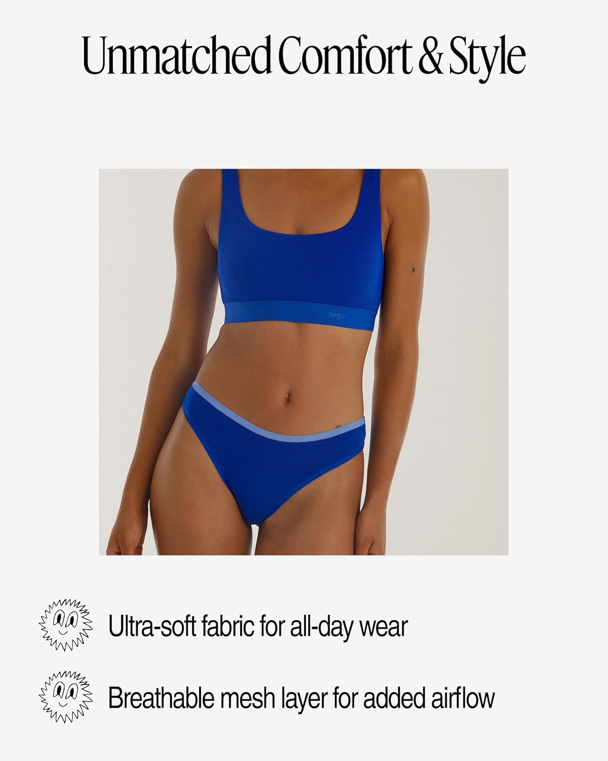 Organic Basics Womens Core Ribbed Cotton Tank Top Bralette - Image 5