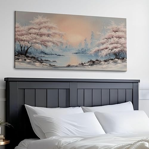 Miniatura 3 de 30"x 60" Large Wall Art Vintage Farmhouse Wildflower Nature Landscape Aesthetic Painting Picture Print on Canvas Wall Art for Living Room Bedroom