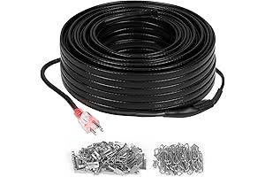 80FT Heat Tape Roof Snow De-Icing Heating Cable Kit, Freeze Protected Water...