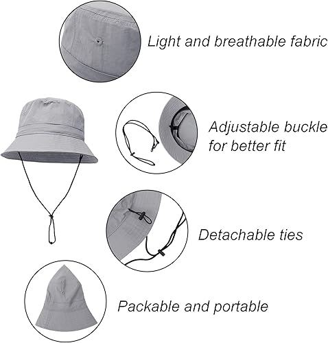 Miniatura 5 de Zando Sombrero de pescador para hombre, sombrero de pesca plegable, sombreros de pescador de verano para mujeres, sombreros de sol para hombres