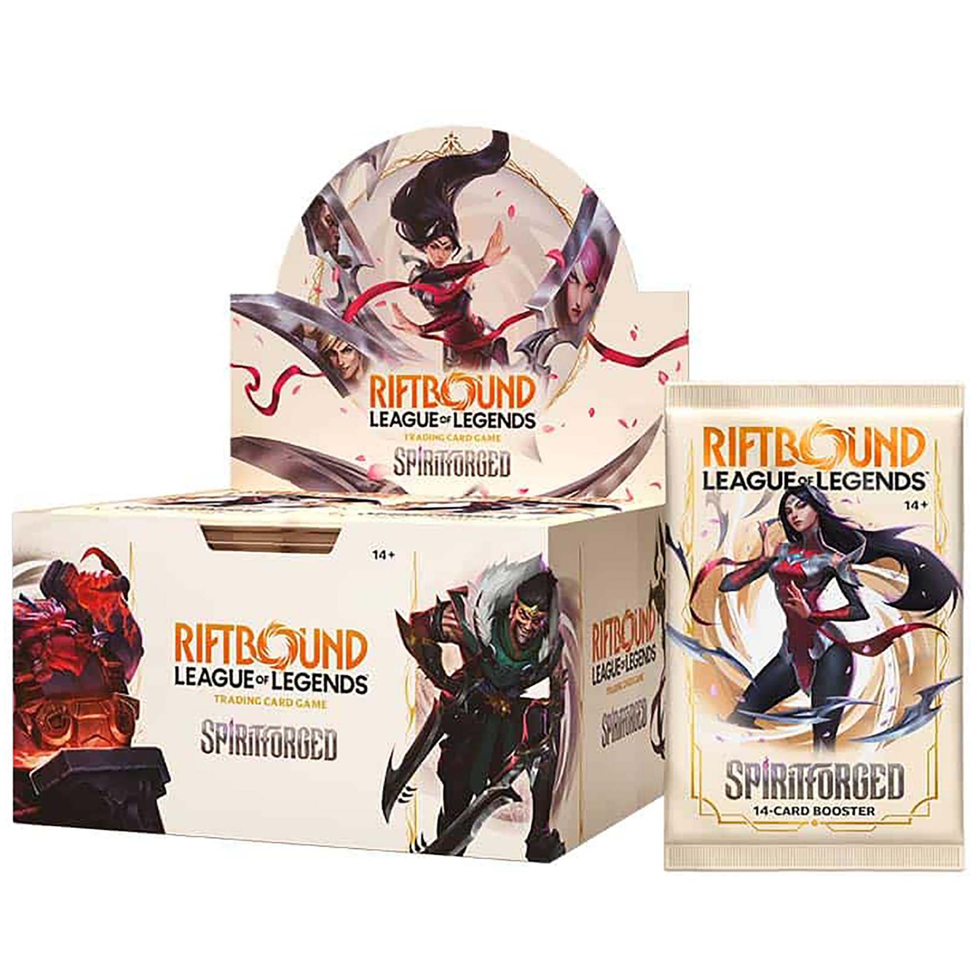 Riftbound: League of Legends TCG Spiritforged – Espositore booster – 24 buste (14 carte Ea), gioco di carte collezionabili per mazzi, assortiti casualmente