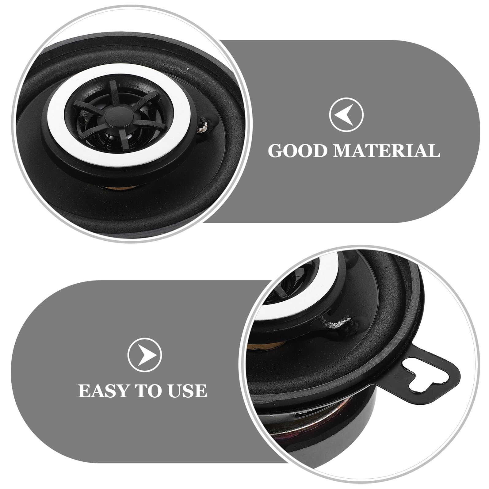 Altavoces Coaxiales para Coche de 3,5 Pulgadas Diseño Compacto y Sonido HiFi, Paquete de 2 Piezas de Metal para Sistema de Audio de Vehículo Eléctrico