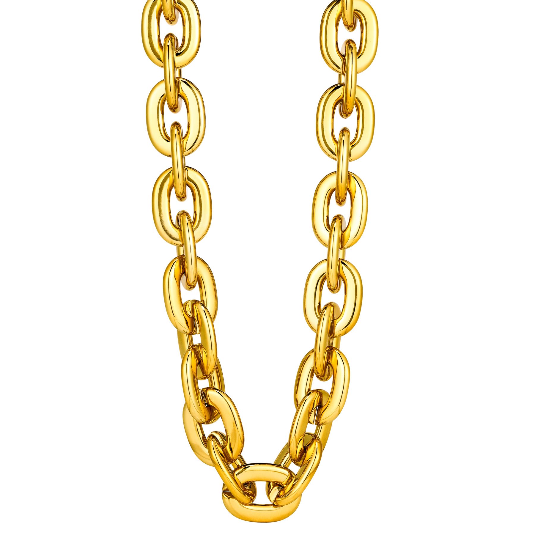 Large Fake Plastic Chain 36 Inch,Hip Hop Rapper Big Fake Necklace