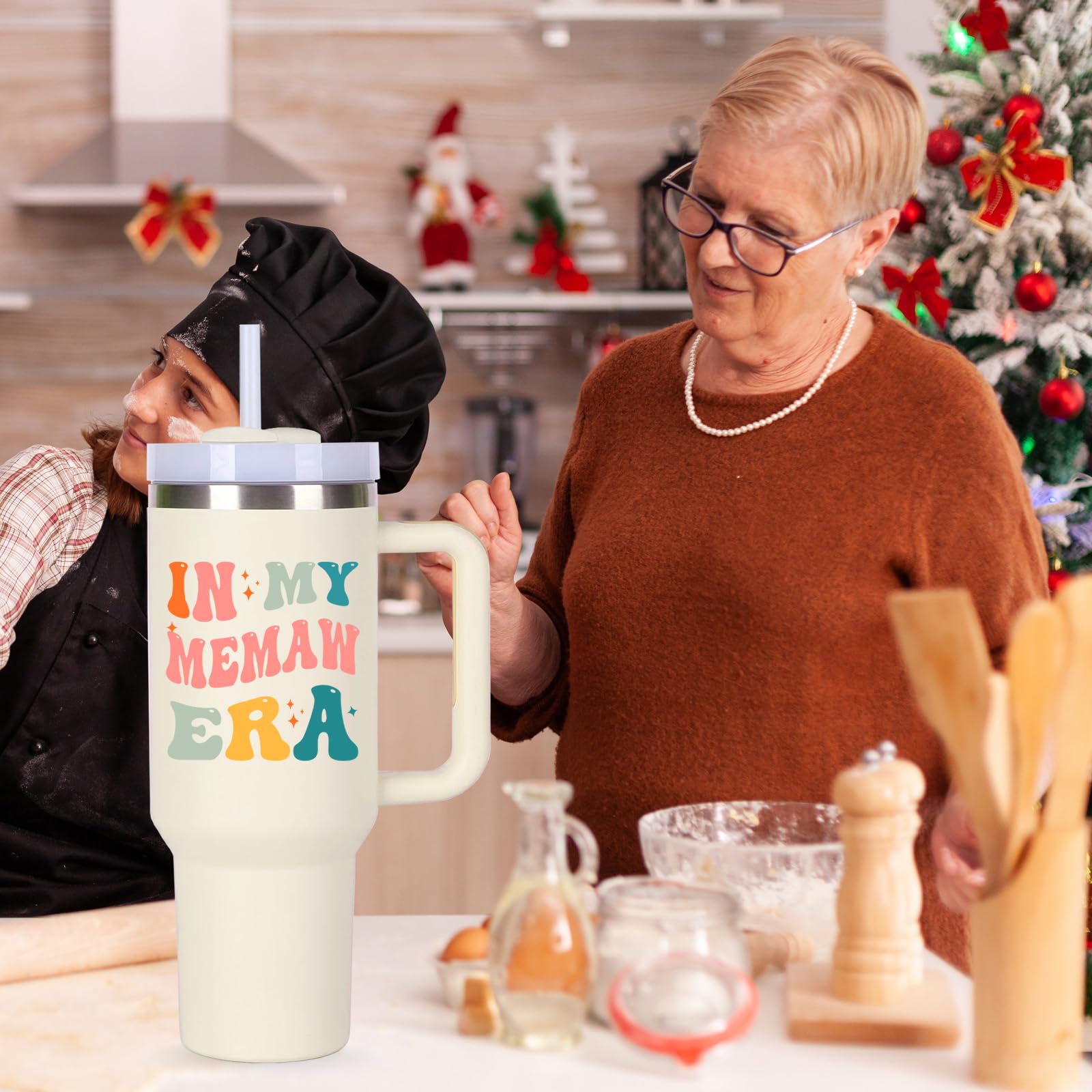 Memaw Cup Tumblers Gifts.40oz In My Memaw Era Tumbler with Handle.Memaw Gift.Memaw Cups.Memaw Tumbler.40oz Birthday Christmas Mothers Day Gifts for Memaw.