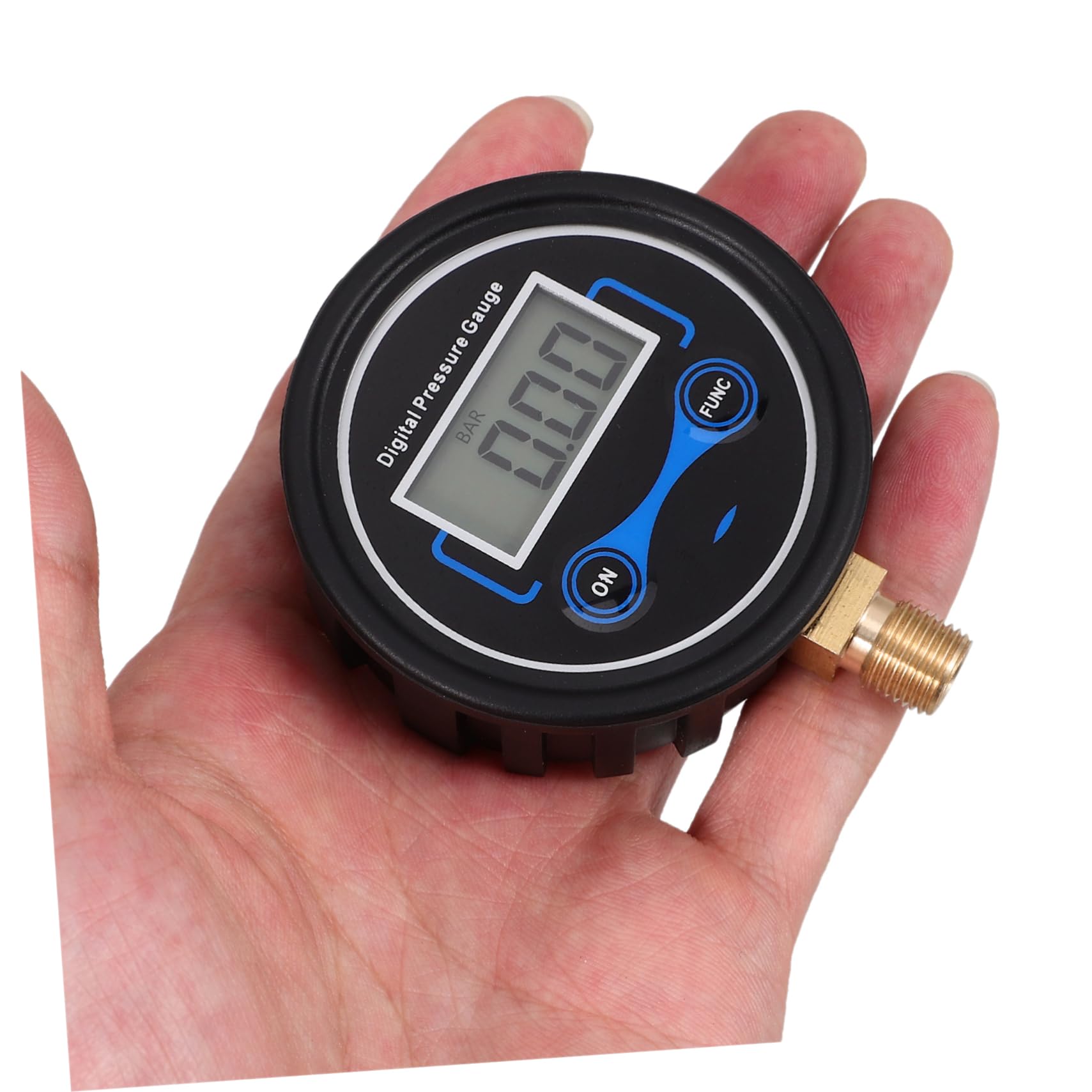 Zerodeko 4 Piezas Manómetro de pantalla digital herramienta manómetro de presión de neumáticos medidor de presion de neumaticos probador de presión de neumáticos de coche el plastico Negro