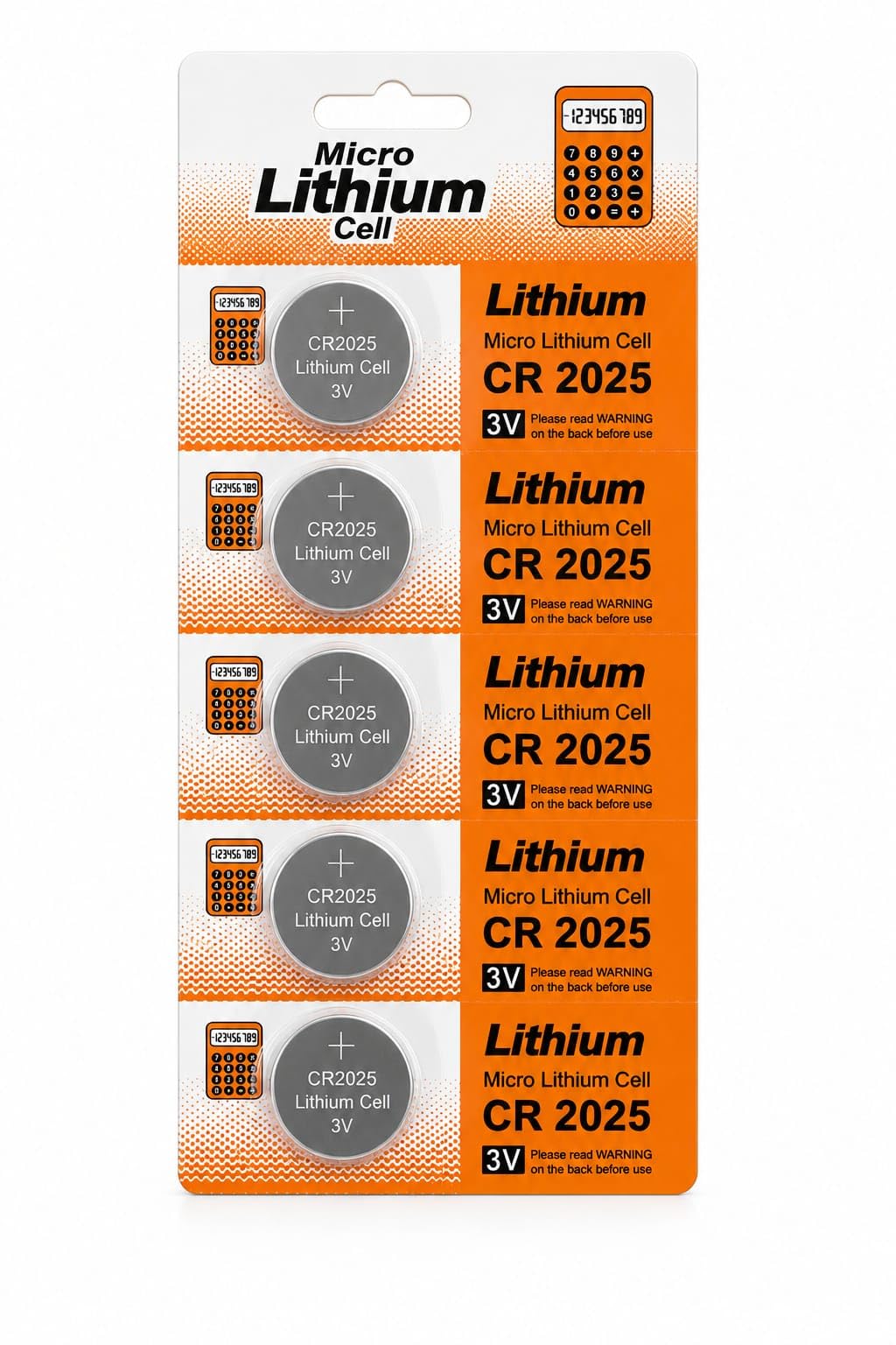 CR2025 3 Volt Lithium Coin Cell Battery Pack of 5 High Performance Button Cell for Car Remote Keys, Wrist Watches, Digital Calculators, Medical Devices-image-27