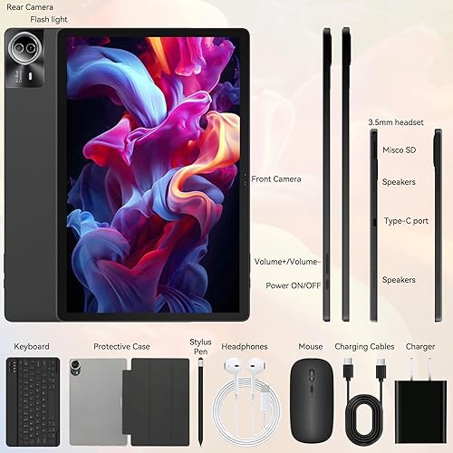 Miniatura 8 de URAO Tablet  Tablet Android 15 de 14 pulgadas  30 GB RAM 256 GB ROM  1920 * 1200 IPS FHD  10000mAh Carga rápida de 30W  Procesador Octa-core  Wi-Fi