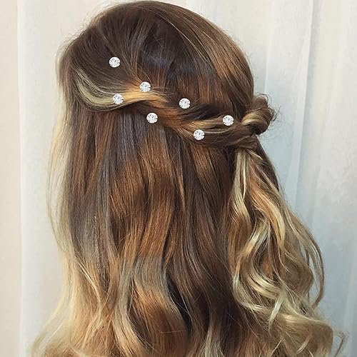 Miniatura 5 de Juego de tornados de perlas de cristal con diamantes de imitación en espiral, bobina plateada para bodas, novias, bailes, fiestas y ocasiones