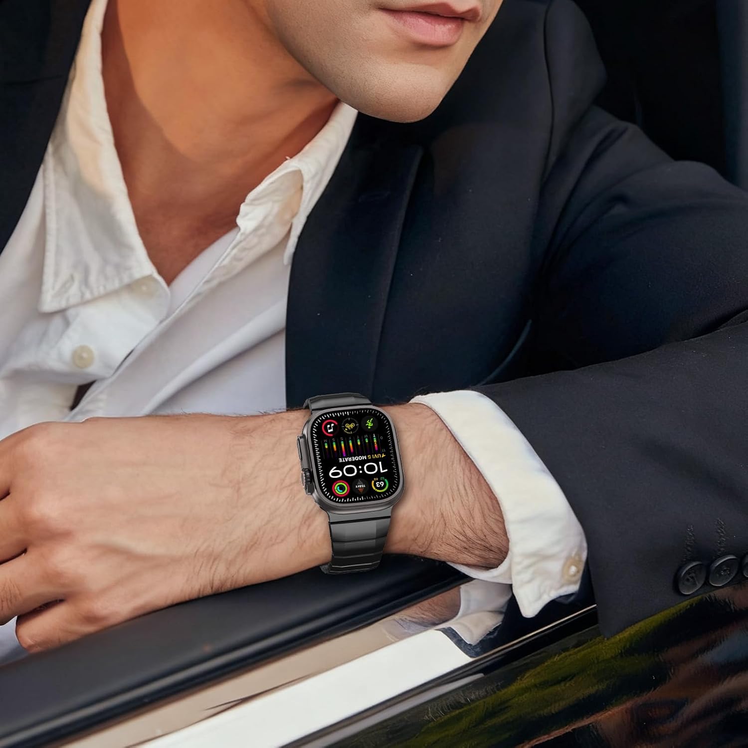 Metal Bands for Apple Watch Ultra 3/2 Band 49mm 46mm 42mm 40mm 44mm 41mm 45mm 38mm Men Women,Business Stainless Steel Strap Quick Release Wristband for iWatch Ultra Series 11 10 9 8 7 6 5 4 3 SE3/2/1 - Image 7