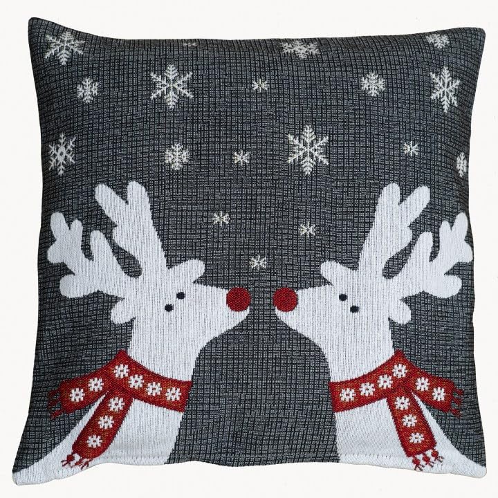 Kissenhülle Kissenbezug Dekokissen Winter Weihnachten Gobelin 40 x 40...
