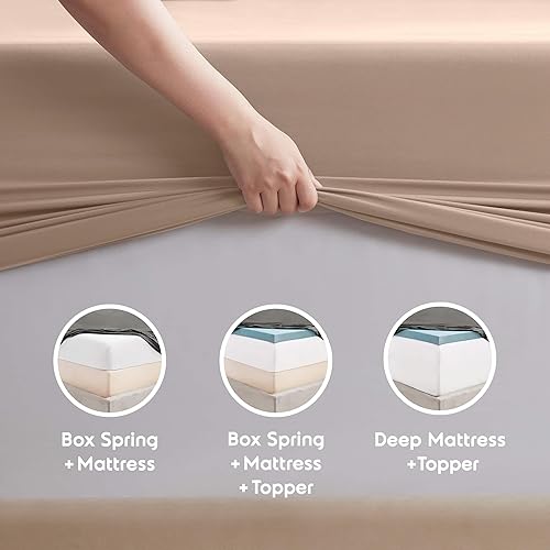 Miniatura 9 de Nestl - Juego de sábanas. Juego de sábanas 1800 con bolsillo profundo  Sábanas de microfibra de doble cepillado lujosas de hotel  Sábana de colchón