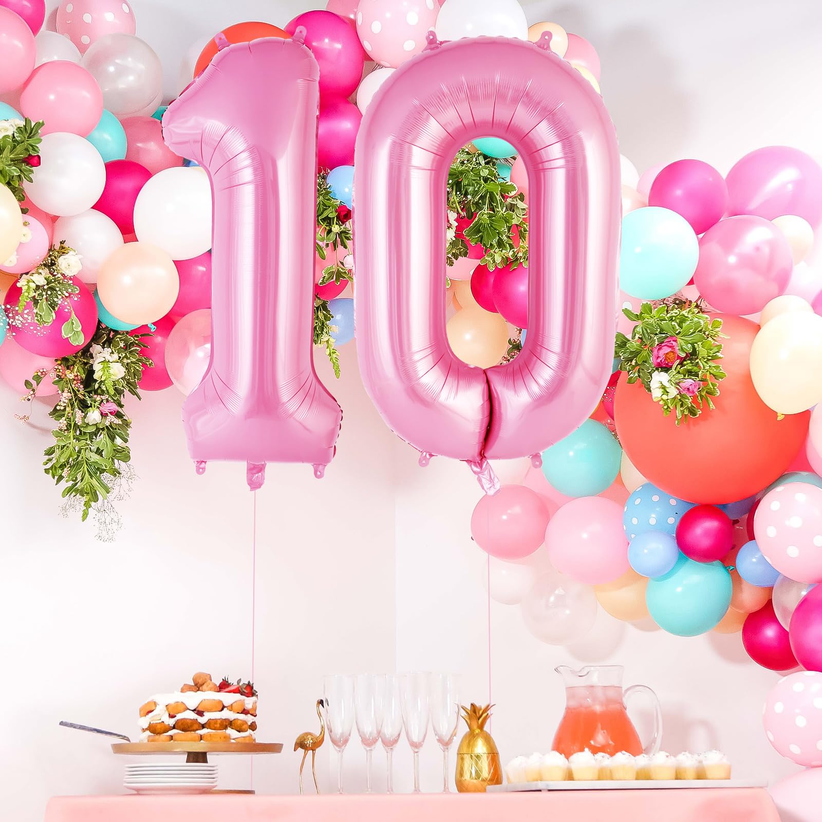 Number 10 Pink Balloon