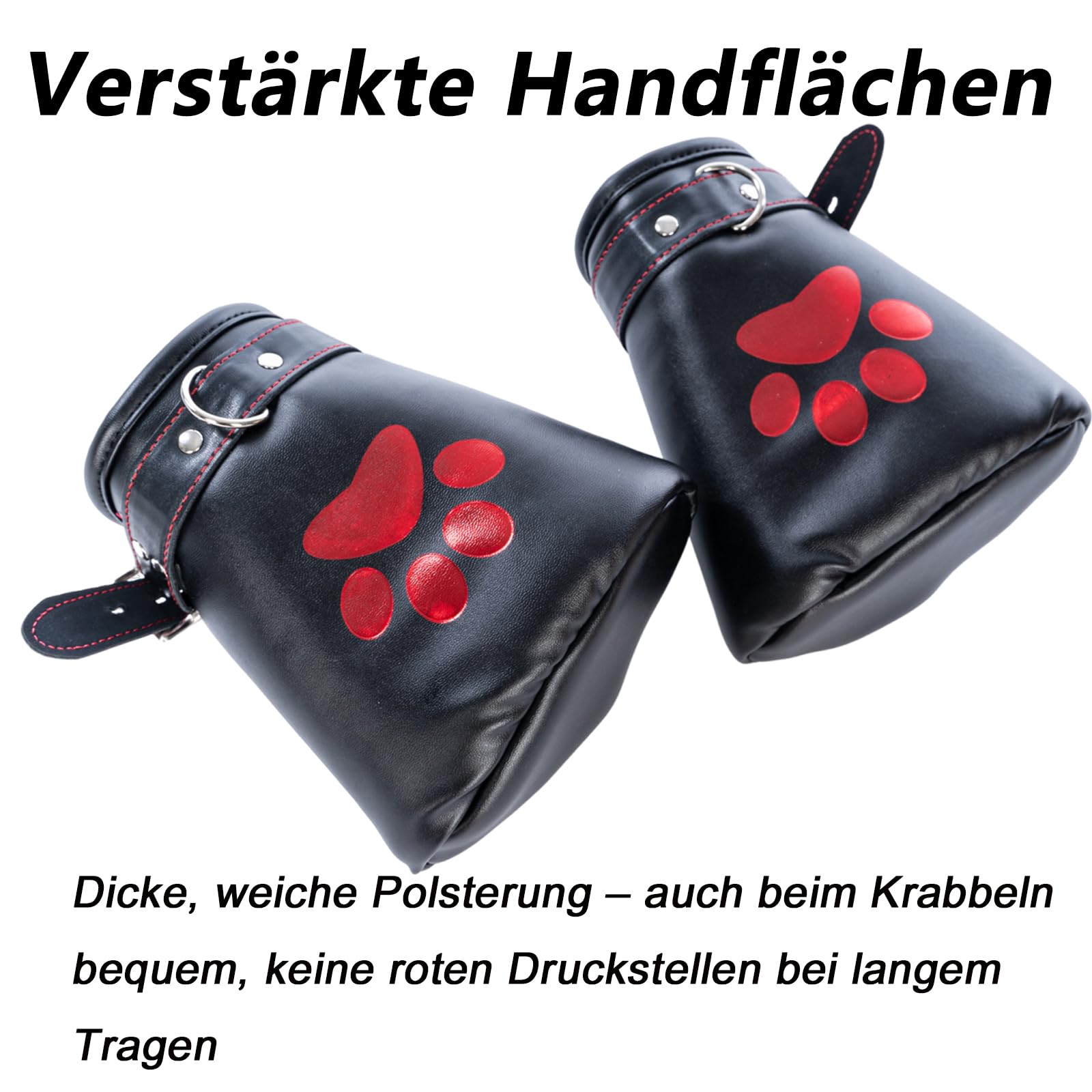 Handfesseln Puppy Play für Paare BDSM Handschellen für Bondage Plüsch Handschellen Zum Sex Handcuffs Adult Bedroom Erotik Armbinder für Petplay Zwangsjacke für Männer & Frau Fetisch Kleidung
