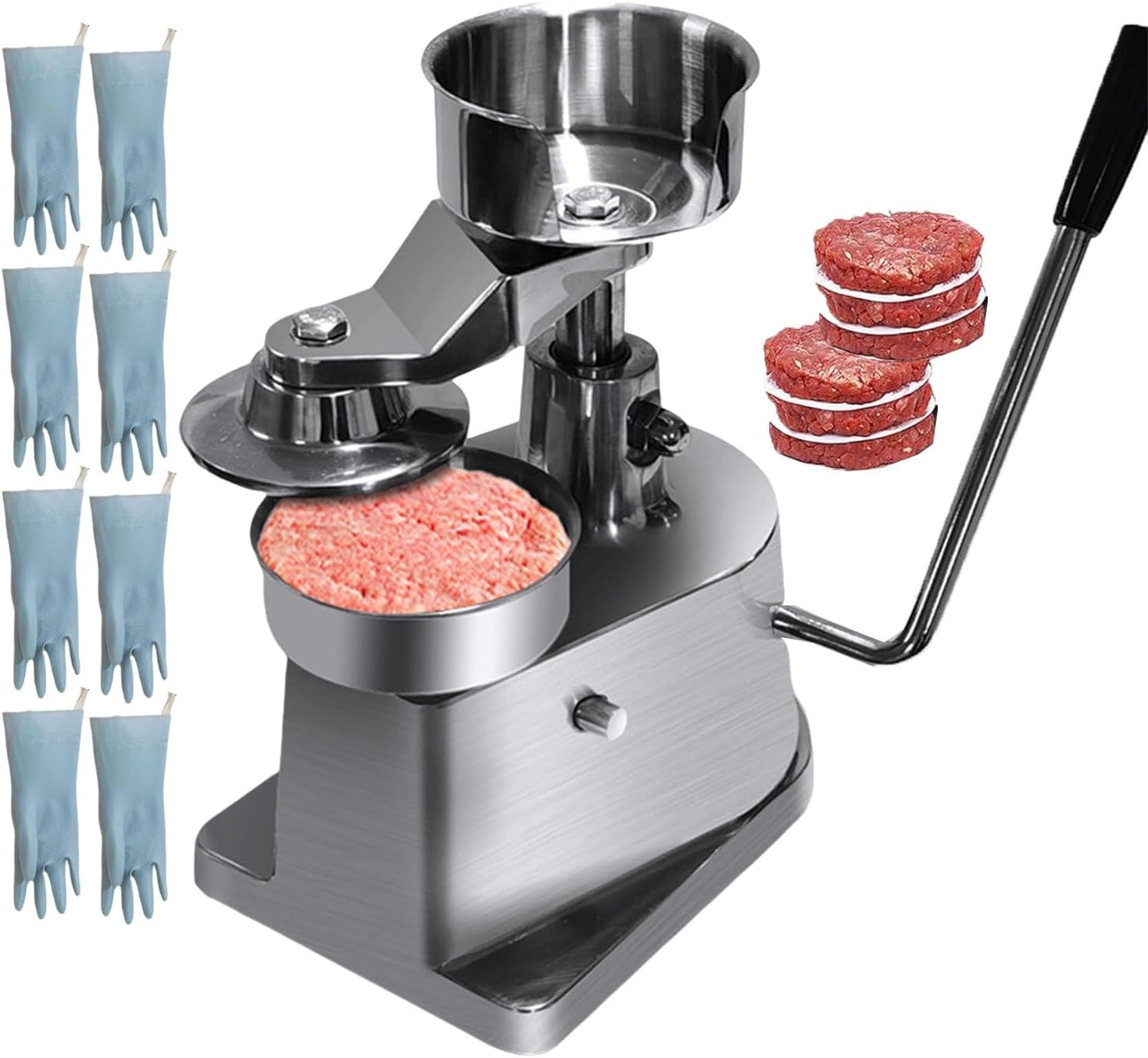 Commercial Burger Patty Maker, Manual Cookie Presses, Hamburger Press Maker, Burger Forming Machine for Restaurant Kitchens, Food Processing Places (15cm)
